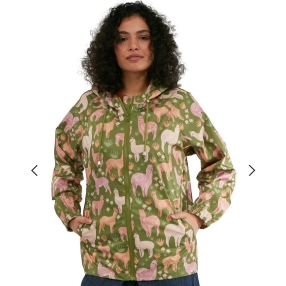 Princess Highway Jackets & Blazers - Elusive Rain Makes Green Pastures Raincoat from Highway Princess, Medium/Large